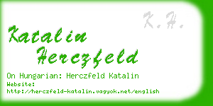 katalin herczfeld business card